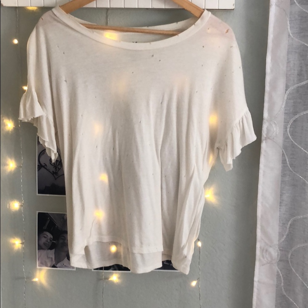 ruffle sleeve top